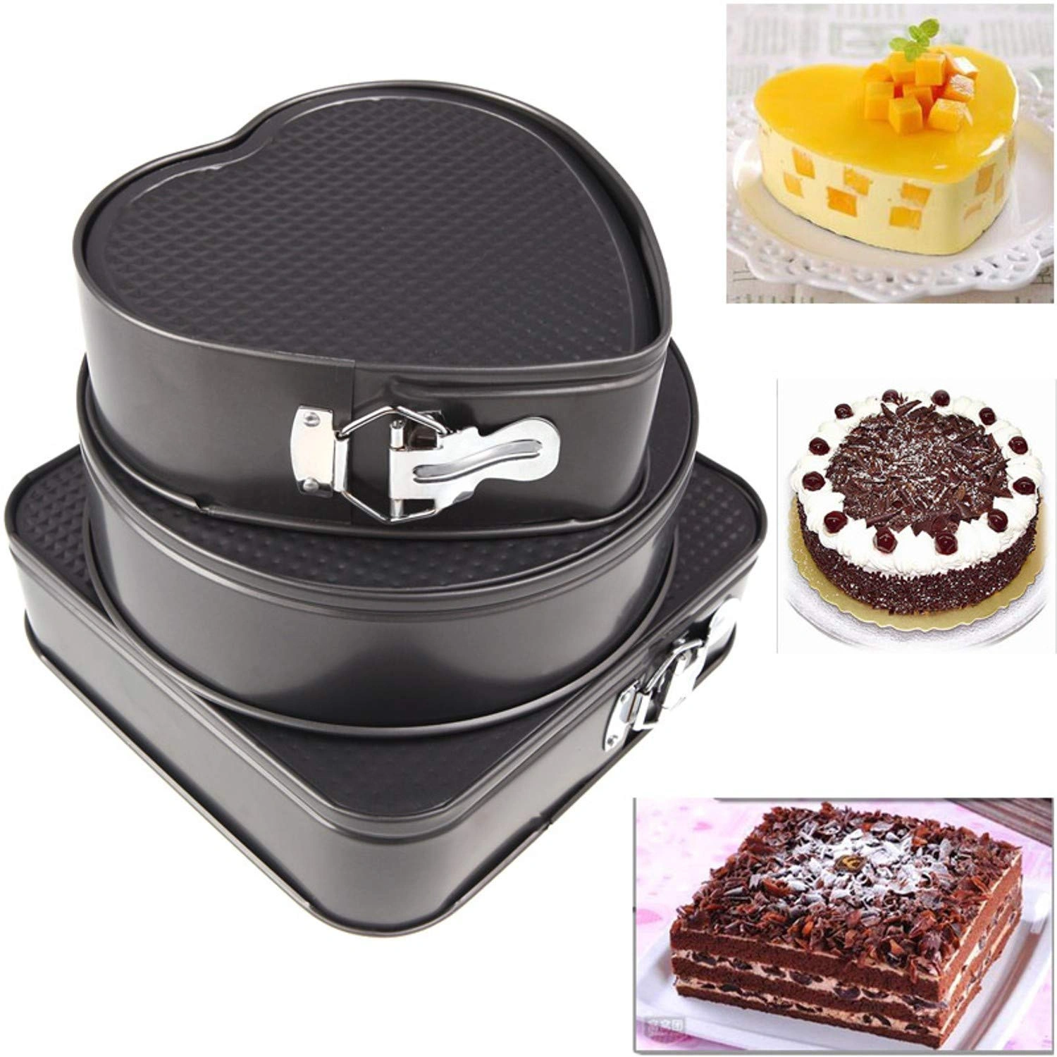 Buy Perfect Non-Stick Baking Pan Cake Tin Moulds Set of 3 At Sehgall - G141  | Sehgall