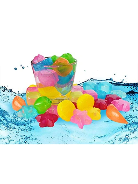 Plastic Reusable Ice Cube Trays, Random Color (Reusable -12 Fruits) G152-4