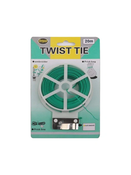 Plastic Twist Tie Spool Roll with Cutter for Garden Yard Plant Green PVC Twist Tie Line (30 MTR) G161-3