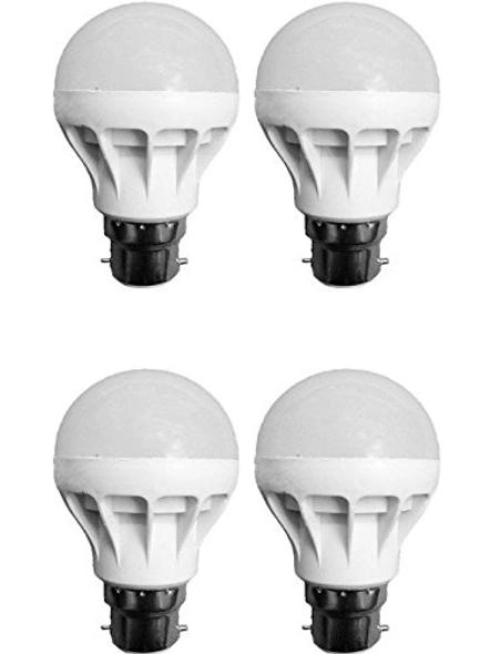 9W B22 LED Bulb (White, Pack of 4) G178-G178