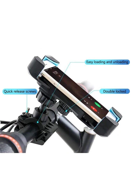 Universal 360 Degree Adjustable Mobile Phone Holder for Bicycle | Bike | Motorcycle | Ideal for Maps | Navigation - G191-5