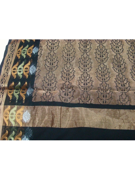 Black Cotton Silk Banarasi Saree-2618