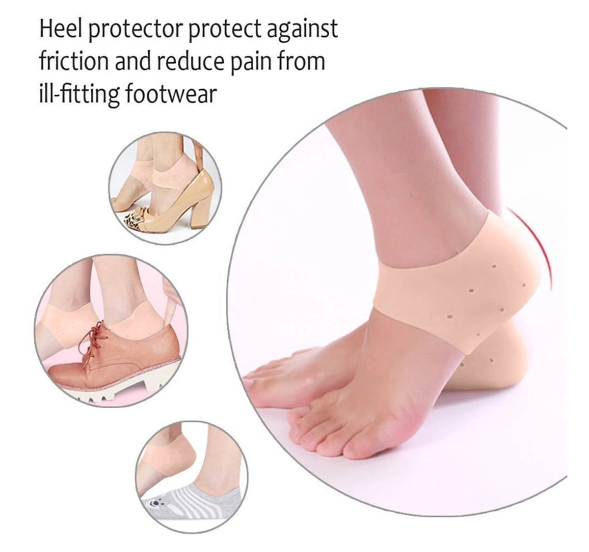 Buy Silicone Gel Heel Pad Socks for Pain Relief for Men and Women