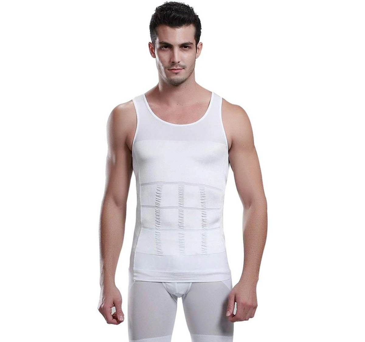 Buy Fitolym Men's Cotton White Slim N Lift Slimming Shirt Body Shaper Tummy  Tucker Vest Shapewear For Men Online at Best Prices in India - JioMart.