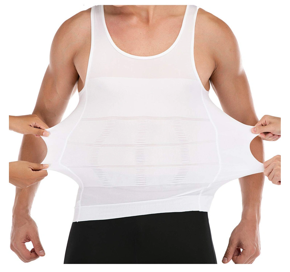 Buy Bstar Vest Slim n Lift Tummy Tucker Body Shaper for Men Size Small -  White at