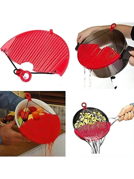 (Pack of 2) Strainers Multi Functional Colanders Pot Pan Drainer G153A-4