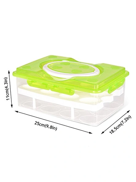 Double Layer 32 Grid Egg Storage Box With Lid G217-G217