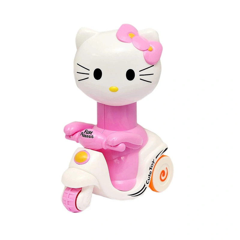 Press and Go Hello Kitty Toy for Kids (1 Piece) ( Baby Pink Colour) G237-G237