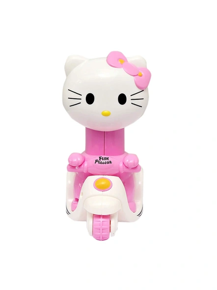 Press and Go Hello Kitty Toy for Kids (1 Piece) ( Baby Pink Colour) G237-1