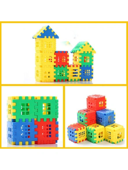 Building Blocks for Kids – 72 Pcs, Big Size House Building Blocks with Windows, Block Game for Kids - Multicolor G242-2