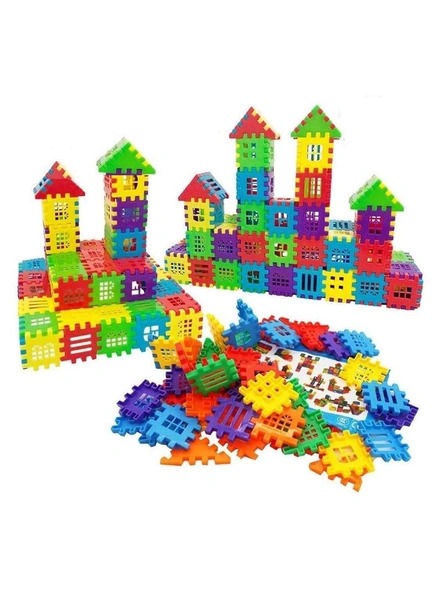 Building Blocks for Kids – 72 Pcs, Big Size House Building Blocks with Windows, Block Game for Kids - Multicolor G242-3