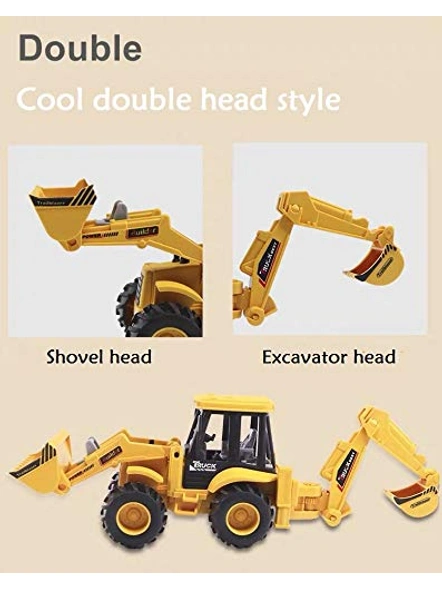 2 in 1 Friction Powered Construction Road Excavator Truck Toy for Kids G251-1
