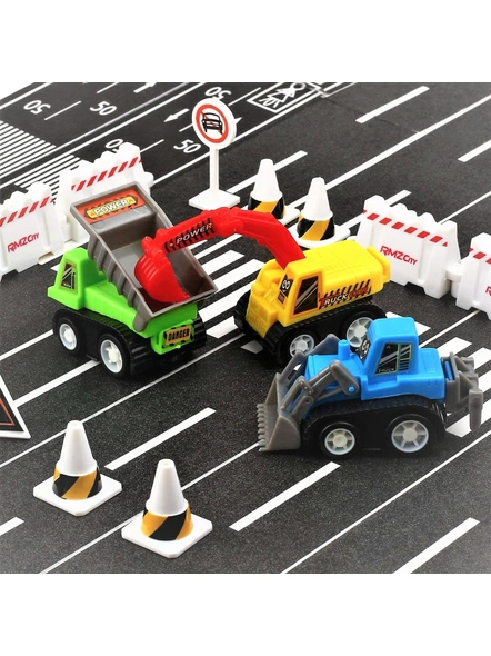 10 pcs construction vehicles pull back toy cars playset,truck model kit for children toddler kids mini engineering educational toys-Multi color G252-4