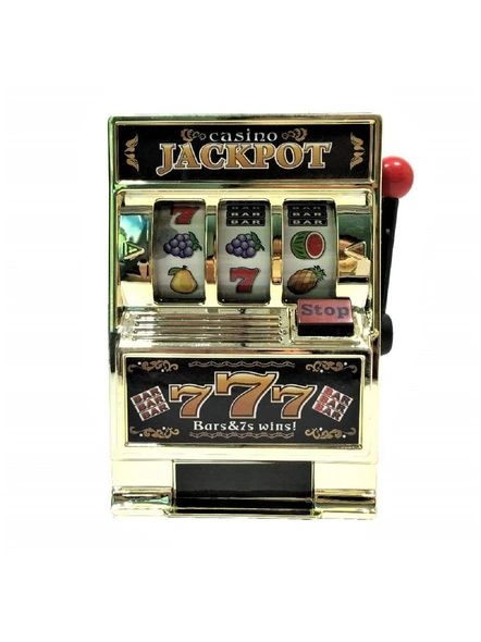 Jackpot Golden Casino Slot Machine Money Box Bank Toy for Kids G253-G253