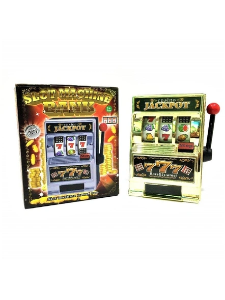 Jackpot Golden Casino Slot Machine Money Box Bank Toy for Kids G253-1
