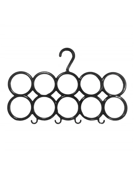 10-Circle Plastic Ring Hanger for Scarf, Shawl, Tie, Belt, Closet Accessory Wardrobe Organizer (Multicolour) set of 2 G254A-4