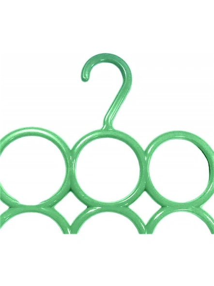 10-Circle Plastic Ring Hanger for Scarf, Shawl, Tie, Belt, Closet Accessory Wardrobe Organizer (Multicolour) set of 5 G254B-5