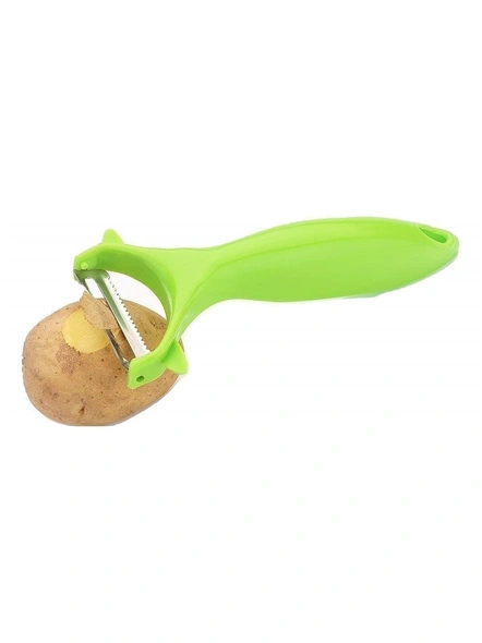 Home Multipurpose Y Shape Peeler with The high-quality stainless steel blade and the anti-slip handle makes it easy to use and durable. Y Shaped Peeler (Green Pack of 2) G255A-3