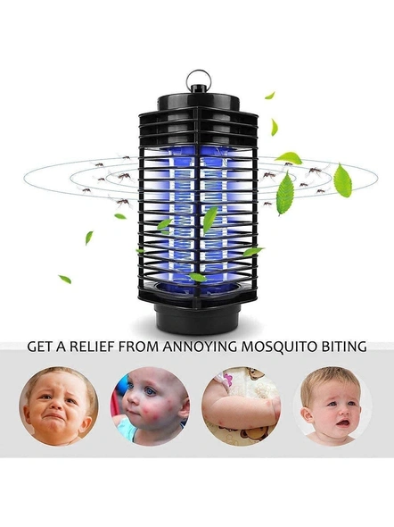 Black Electronic Mosquito Killer Machine for Home | Electric Mosquito Killer Repellent Lamp | Mosquito Killer Machine Trap Lamp Fly Killer Current Lamp G272-4