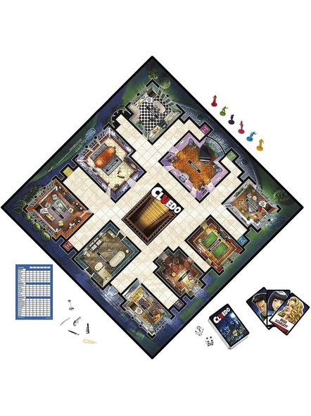 The Classic Cluedo Mystery Friends and Family Entertainment Board Game | for 3 to 6 Players (Cluedo) | Lockdown Games | G285-3