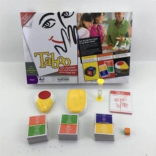 Taboo Board Guessing Game for Families and Kids Ages 13 and Up, 4 Or More Players (White) G297