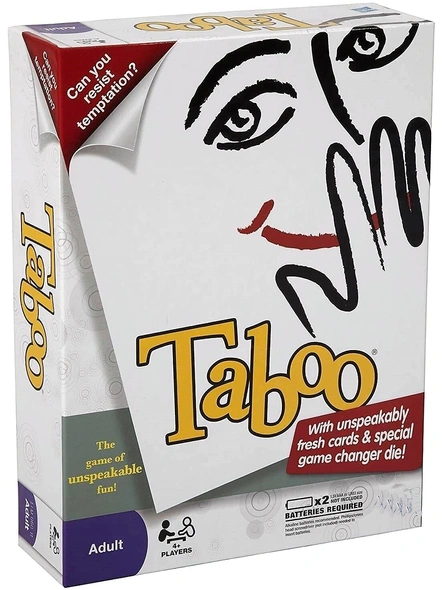 Taboo Board Guessing Game for Families and Kids Ages 13 and Up, 4 Or More Players (White) G297-1