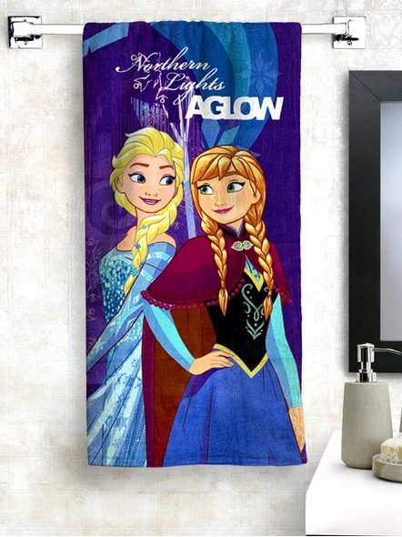 Athom Trendz Disney Frozen Kids Bath Towel 350 GSM 60x120 cm (Blue)(SKU-L11)-L11