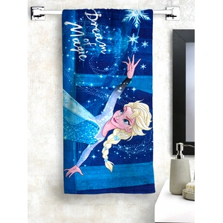 Athom Trendz Disney Frozen Kids Bath Towel 350 GSM 60x120 cm (Blue)(SKU-L12)