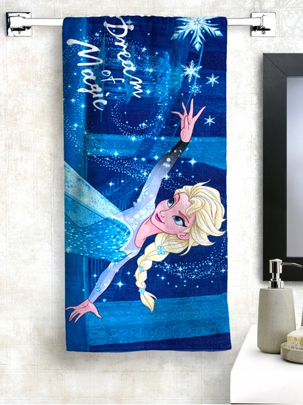 Athom Trendz Disney Frozen Kids Bath Towel 350 GSM 60x120 cm (Blue)(SKU-L12)-L12