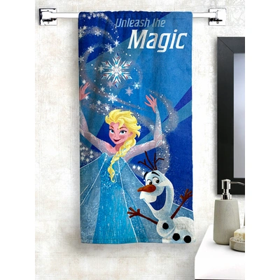 Athom Trendz Disney Frozen Kids Bath Towel 350 GSM 60x120 cm (Blue)(SKU-L13)