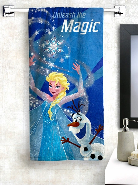 Athom Trendz Disney Frozen Kids Bath Towel 350 GSM 60x120 cm (Blue)(SKU-L13)-L13