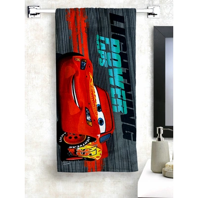 Athom Trendz Disney Cars Kids Bath Towel 350 GSM 60x120 cm (Red)(SKU-L14)