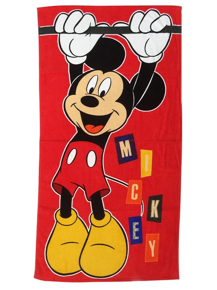 Athom Trendz Disney Mickey Bath Towel 350 GSM 60x120 cm (Red)(SKU-L15)-2