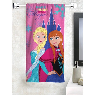 Athom Trendz Disney Frozen 2 Bath Towel 350 GSM 60x120 cms (Pink)(SKU-L18)