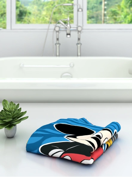 Athom Trendz Disney Mickey Mouse Kids Bath Towel 350 GSM 60x120 cm (Blue)(SKU-L19)-1