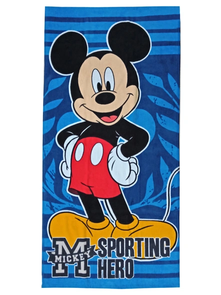 Athom Trendz Disney Mickey Mouse Kids Bath Towel 350 GSM 60x120 cm (Blue)(SKU-L19)-2