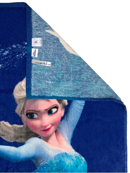 Athom Trendz Disney Frozen Kids Bath Towel 350 GSM 60x120 cm (Blue)(SKU-L2)-3