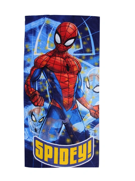 Athom Trendz Marvel Spiderman Kids Bath Towel 360 GSM 60x120 cm (Blue)(SKU-L29)-2