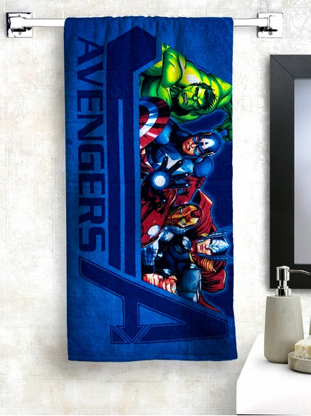 Athom Trendz Marvel Avengers Kids Bath Towel 350 GSM 60x120 cm (Blue)(SKU-L32)-L32