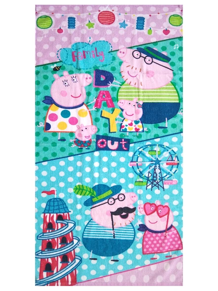 Athom Trendz Peppa Pig Day out Kids Bath Towel 350 GSM 60x120 cm (Multicolor)(SKU-L39)-2