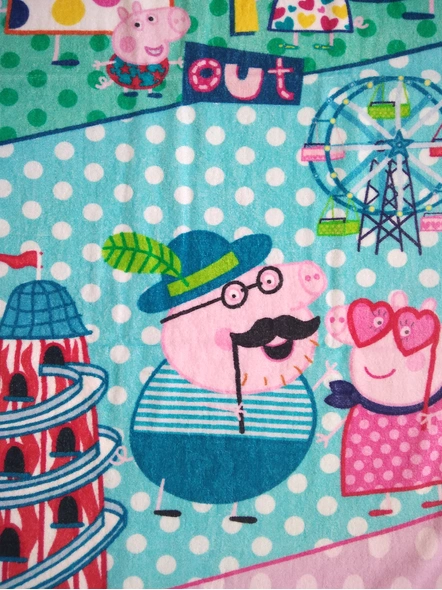 Athom Trendz Peppa Pig Day out Kids Bath Towel 350 GSM 60x120 cm (Multicolor)(SKU-L39)-3