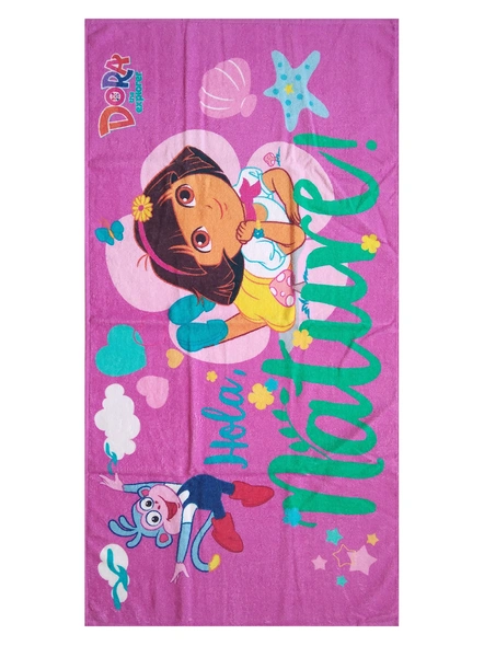 Athom Trendz Dora Pink Kids Bath Towel 350 GSM 60x120 cm (Pink)(SKU-L41)-2