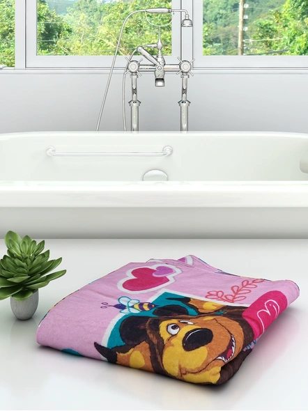 Athom Trendz Mash &amp; The Bear Kids Bath Towel 350 GSM 60x120 cm (Pink)(SKU-L42)-1