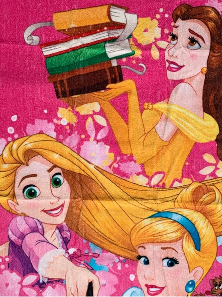 Athom Trendz Disney Princess Kids Bath Towel 350 GSM 60x120 cm (Pink)(SKU-L5)-4