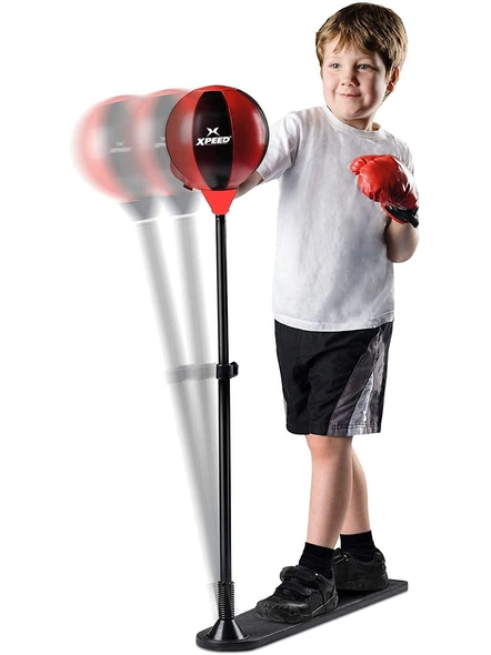 Champ Set Free Punching Speed Ball Boxing Set with Glove &amp; Adjustable Standing Punch Ball ( for 4-10 Yr Kids). G304-G304