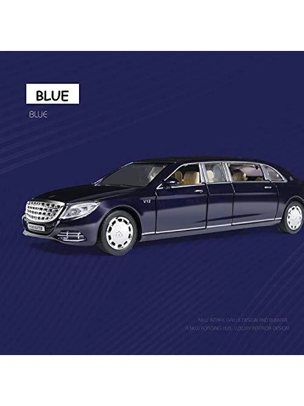 Maybach S650 Pull Back Metal diecast car Model with 6 Door Open,Sound Light Toy Vehicles for Children(Assorted Colour) G321-4