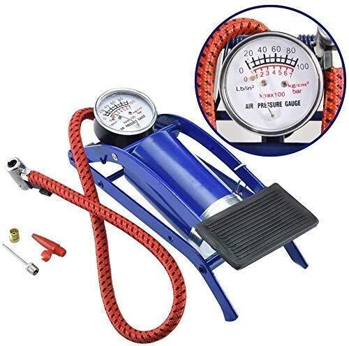 Bicycle air pump with best sale pressure gauge