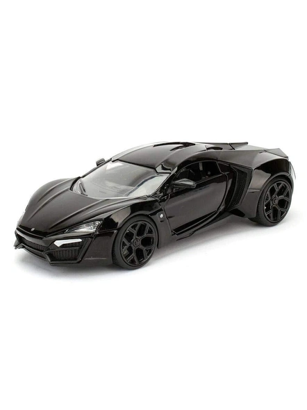 1:32 Fast and Furious Diecast Metal Pullback, Door Open Toy Car for Kids Toys Boys- Lykan Hypersport G343-2