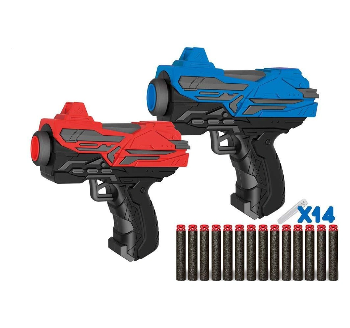 Buy Dual Soft Rubber Foam Bullets Action Gun 2 with 14 Piece Darts