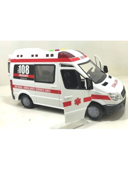 Ambulance Toy Car for Kids with Light &amp; Siren Sound Effects – Pull Back Friction Power Ambulance Vehicle Toy for Kids,Boys,Girls G359-G359